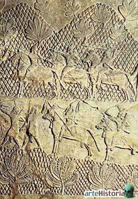 [Palácio+de+Assurbanipal+em+Nínive+-+Representa+uma+batalha+do+exército+Assírio+contra+cidades+Elamitas.jpg]