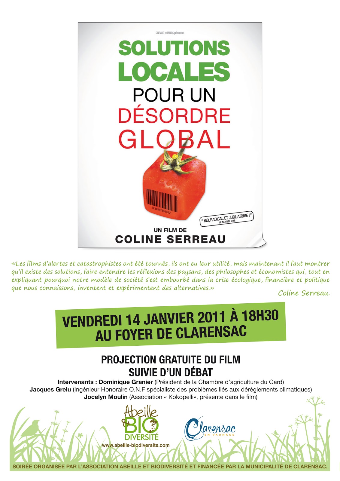 Association Abeille et Biodiversité Projection du film Association Abeille et Biodiversité Projection du film