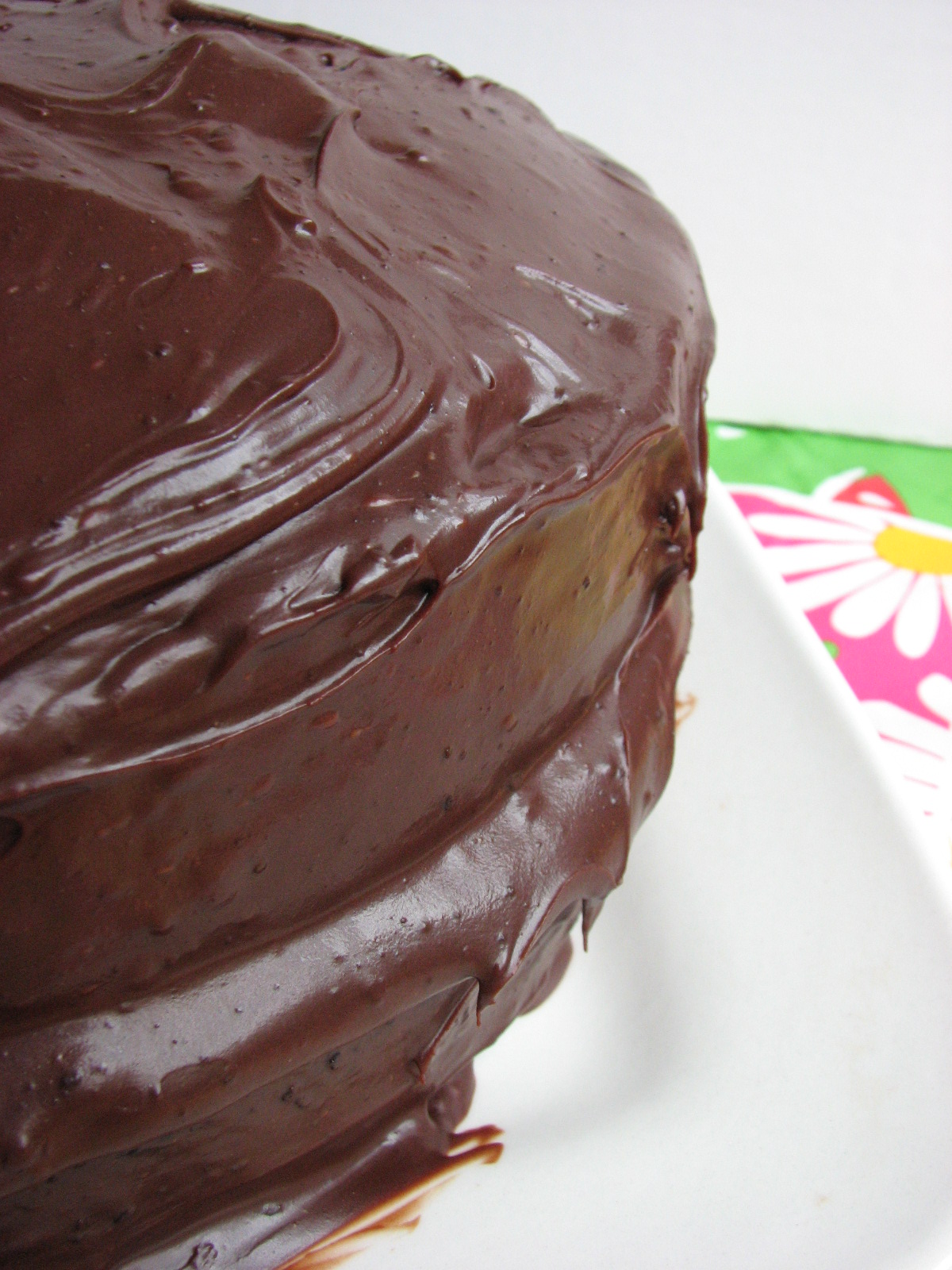 Heidi Bakes Old Fashioned Chocolate Cake with Glossy Chocolate Icing