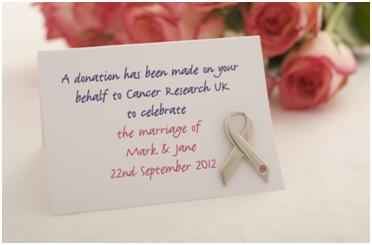 Cancer Research Uk Do Charity A Favour At Your Wedding Ruby S Can Request Personalised Favours Cards To Accompany The Pin Badges Cancer Research Uk Wedding Are A Meaningful Keepsake And Perfect