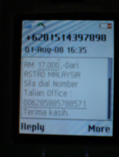 Astro SMS scam