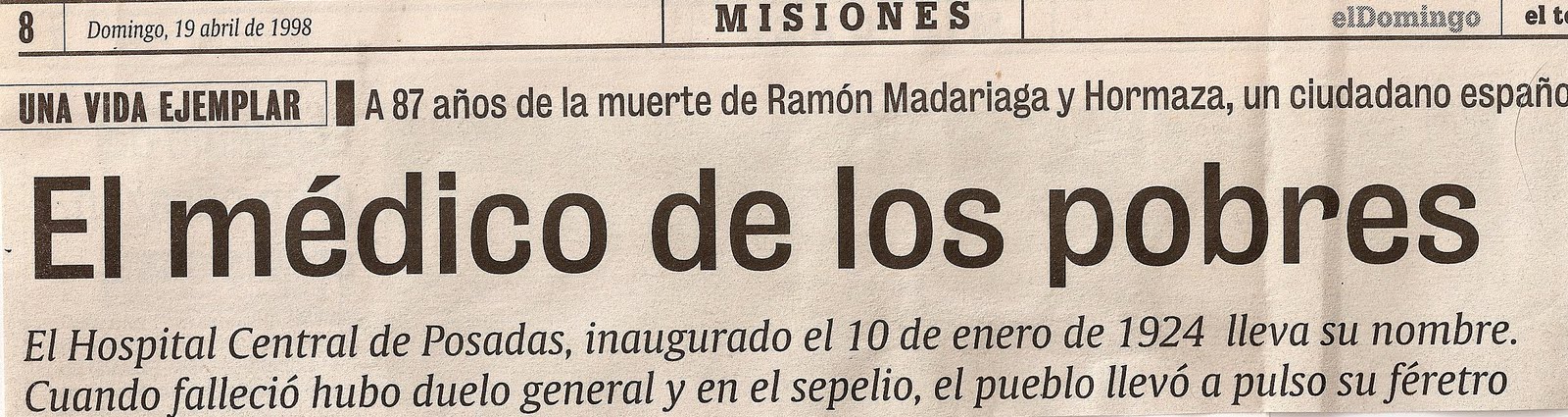 Comunidad Madariaga BICENTENARIO EN EL VIEJO HOSPITAL