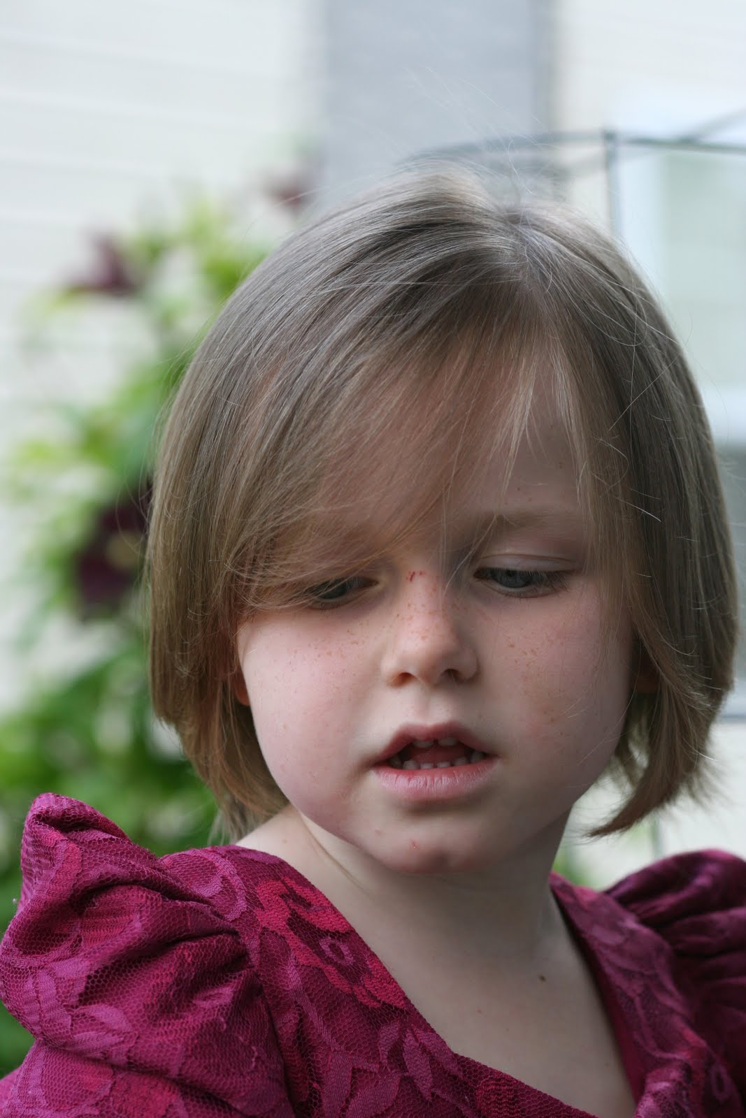 clothed in scarlet: haircuts for the girls