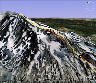 Trail on the upper portion of the mountain