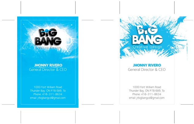 Business Card Big Bang Creatives Design
