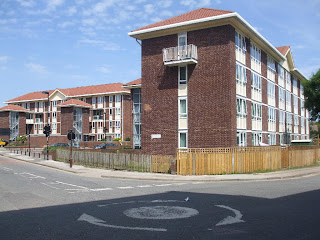 Council housing on Napier Street, Shieldfield with Byron Street & Falconar Street in the foreground