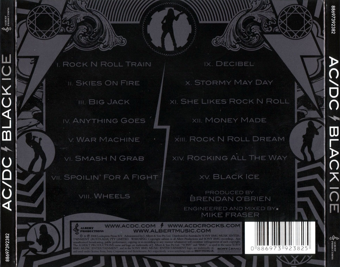 CARATULAS DE CD DE MUSICA: Acdc Black Ice (Rojo)(2008)