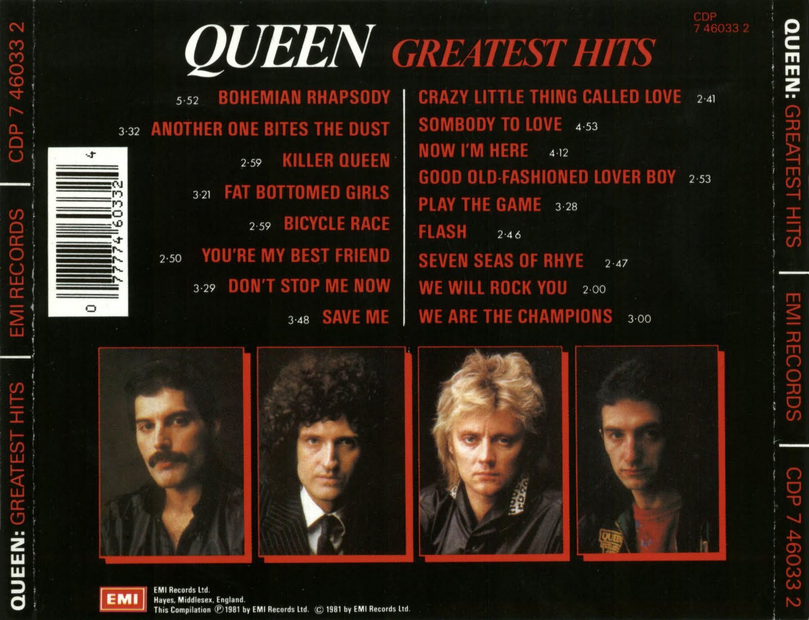 CARATULAS DE CD DE MUSICA Queen Greatest Hits (1981)