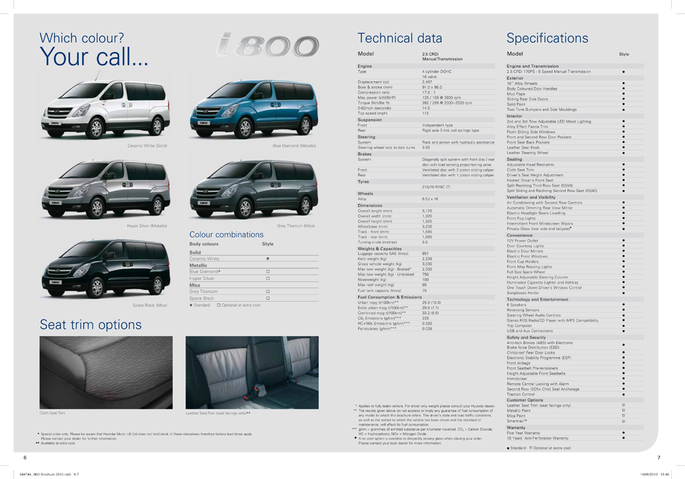 Hyundai Microsite The Hyundai i800 people carrier.