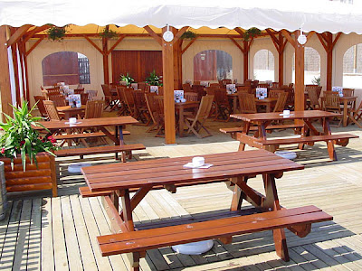 muebles de madera: comedor de terraza