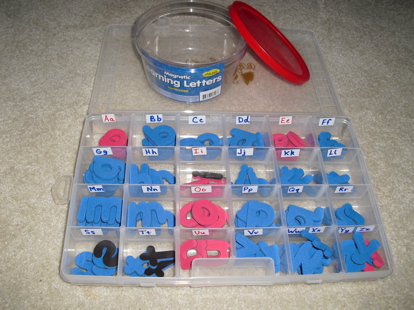 Beginning Reading Help: Magnetic Letters Can Be Organized And Used To ...