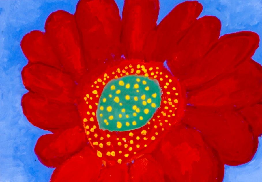 Art For Small Hands In The Style Of Georgia O Keeffe