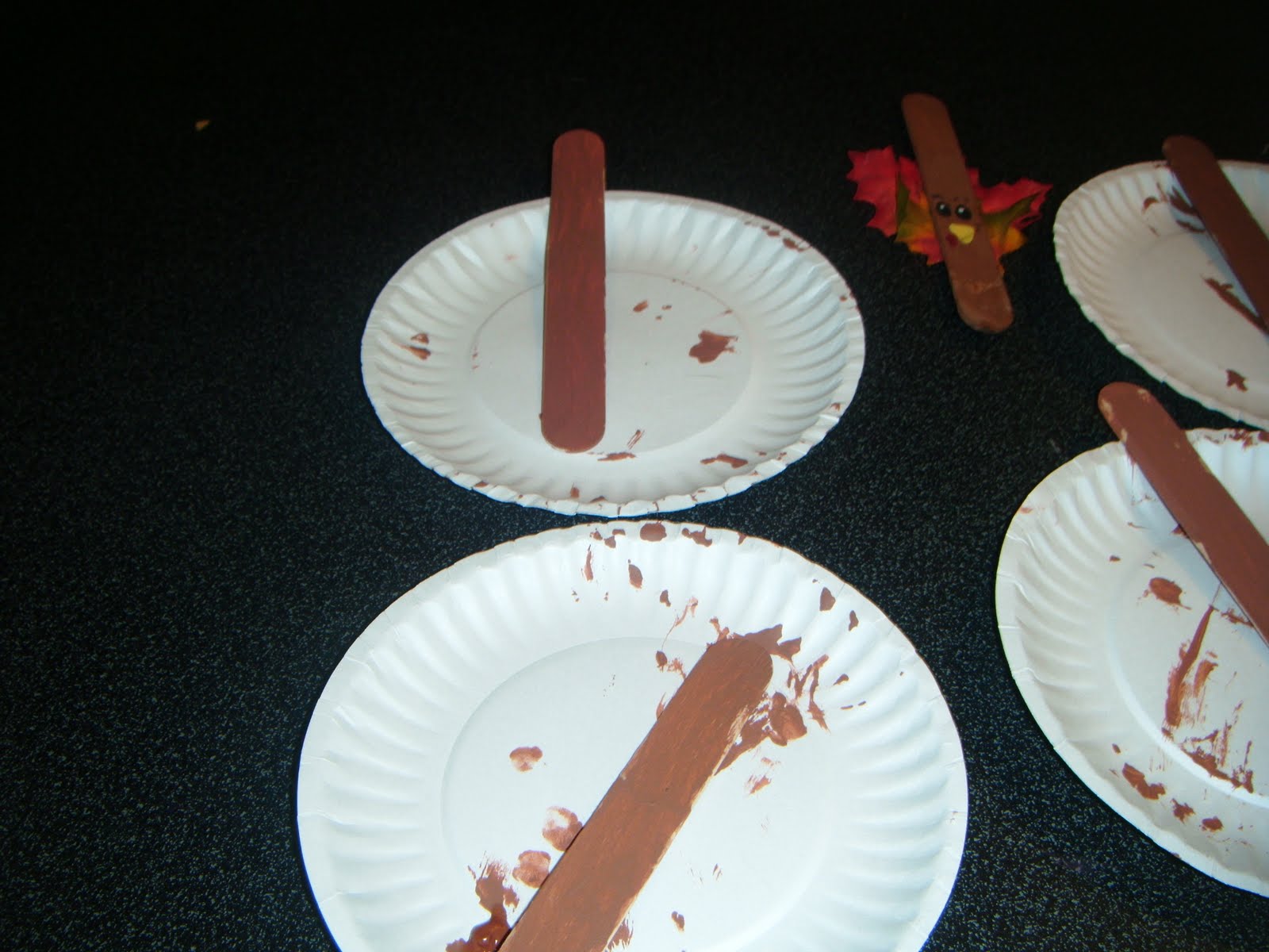 ABC's of Jess's house: Stick Turkey and pin tail on Turkey