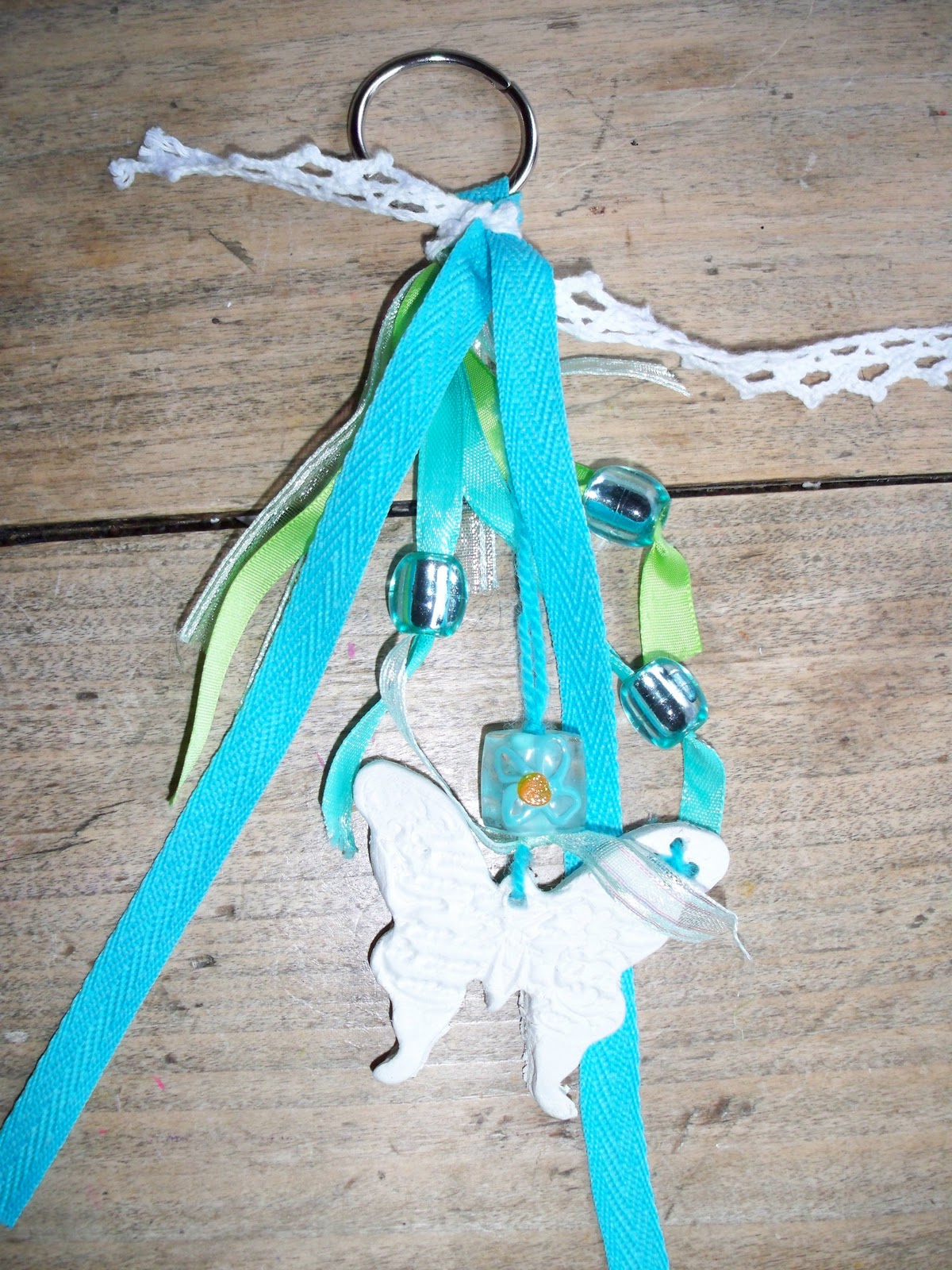 Baby Chique Uden | Tassenhanger / Sleutelhanger met naam | Crème Roze