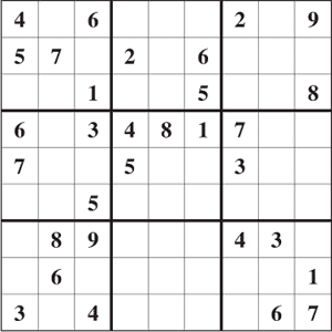 Printable Sudoku Puzzles: easy printable sudoku puzzle