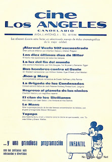 Programa del cine Los Angeles de Candelario Salamanca en 1974