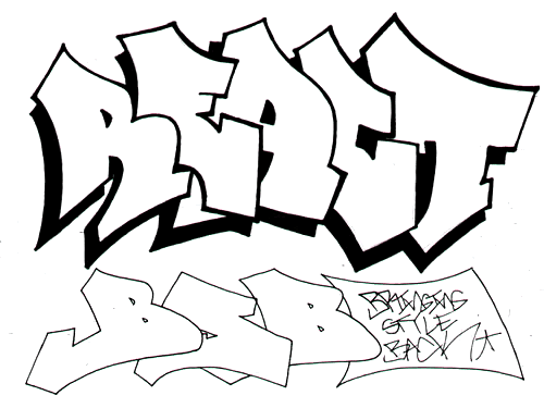 letter a in graffiti. letters, letter graffiti