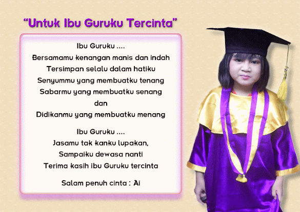 Contoh Surat Anak Tk Untuk Ibu Guru Cara Golden