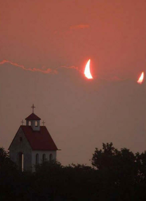 Eclipse of the Sun in May 2003 near Vienna, Austria