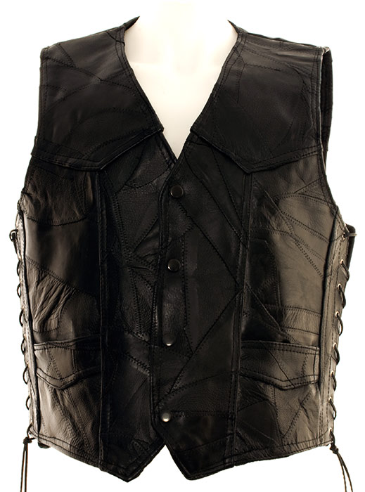 Dakota Leather HawgHides Leather Vest with Side Laces M 4X