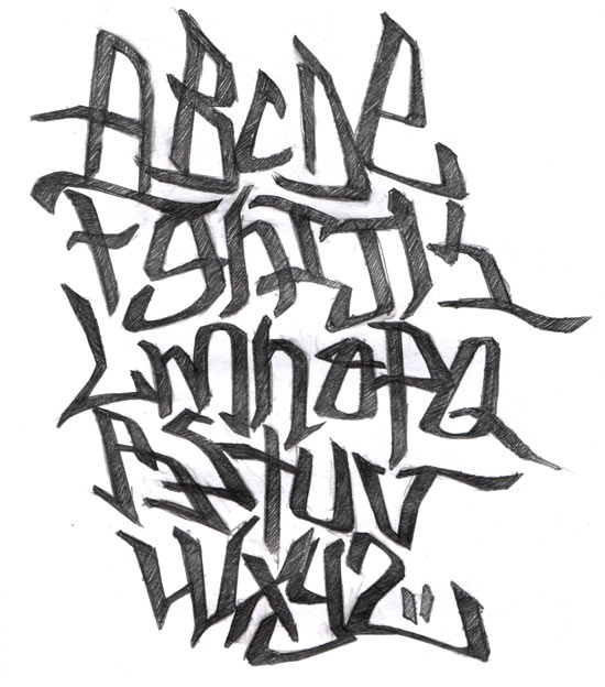 Graffiti Banksy Trend: Graffiti Tags Alphabet 2010