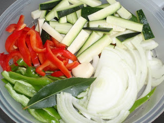 ingredientes para el pollo en samfaina a la catalana