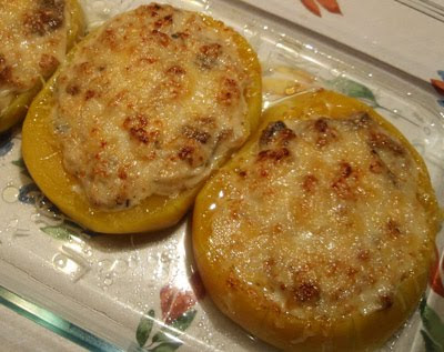 calabaza rellena gratinada
