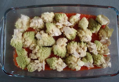 elaboración de romanescu gratinado