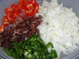 Ingredientes para elaborar el relleno Ingredientes para elaborar el relleno de tortitas de calabaza