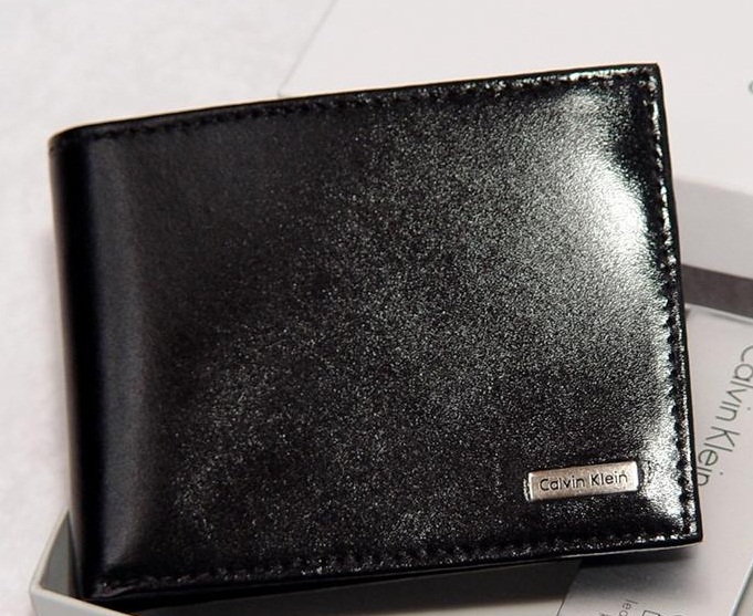 calvin klein leather bifold wallet
