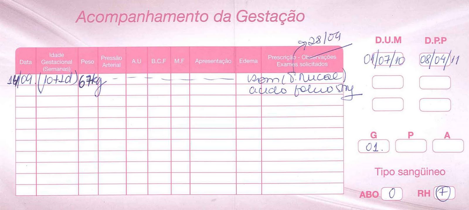 Modelo Evolução Consulta Pré-Natal - Modelo De Evolução  - Studocu