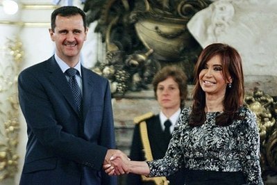 Cristina Kirchner, junto a Basher al-Assad