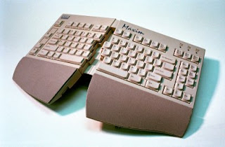Ergonomic broken keyboard design