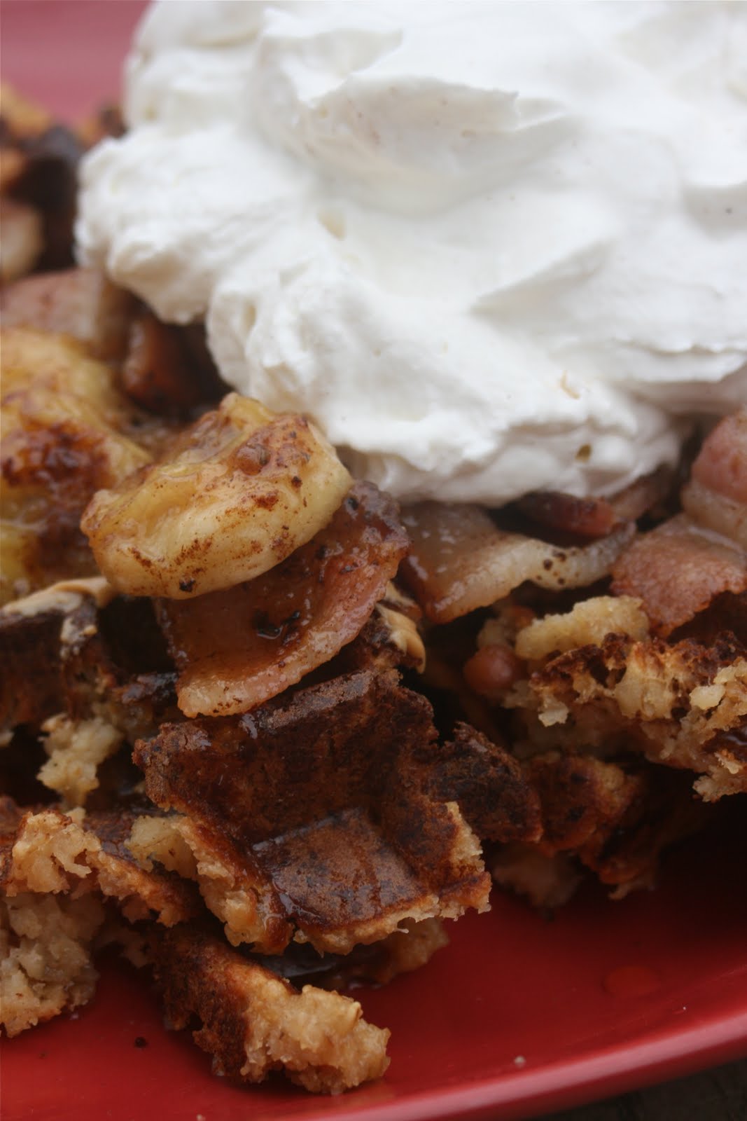 The Birds and the Bees BaconOatmealPeanut Butter Waffles