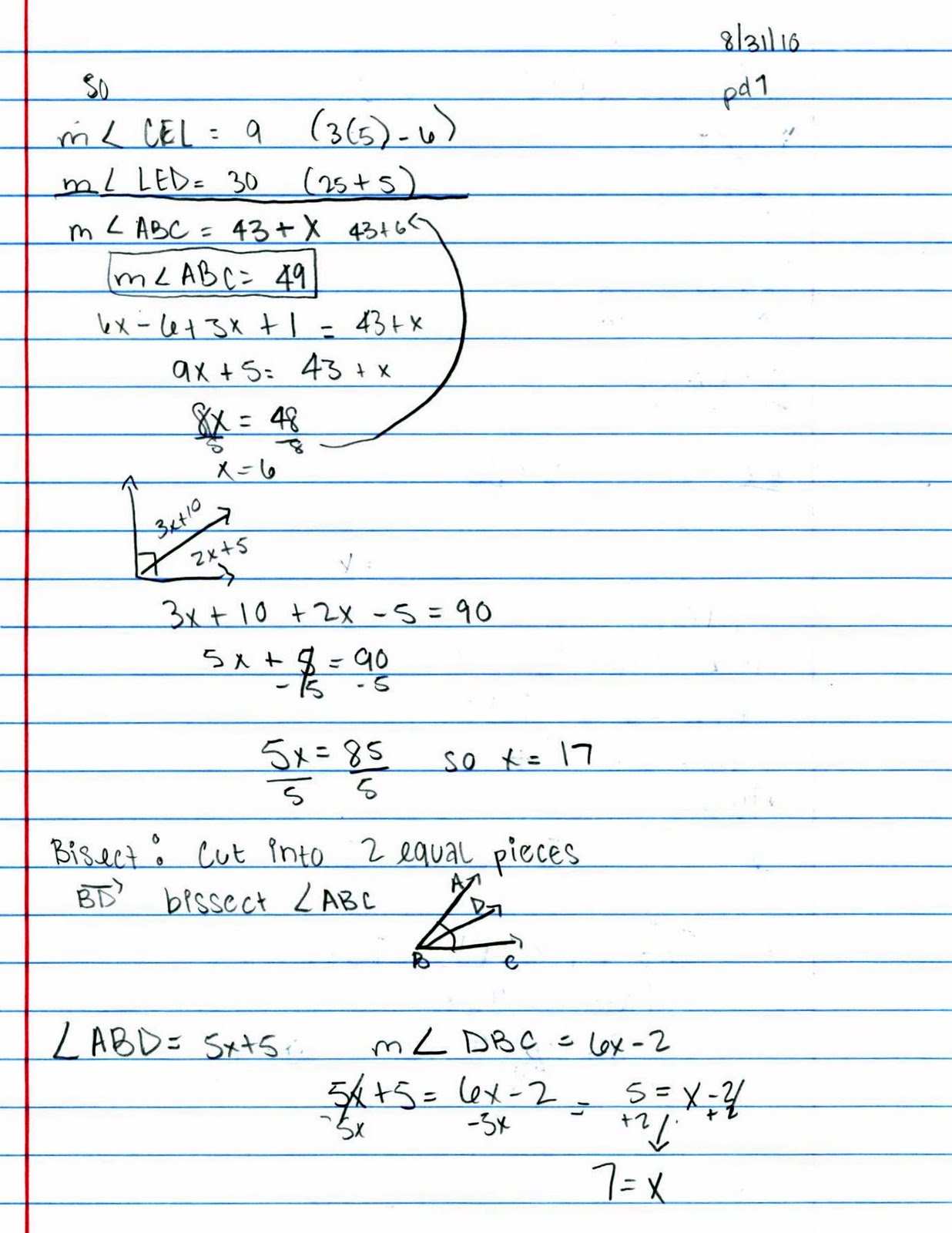 Mr. Ryals' Math Blog 2011: 1.2 Segment and Angle Addition Postulates