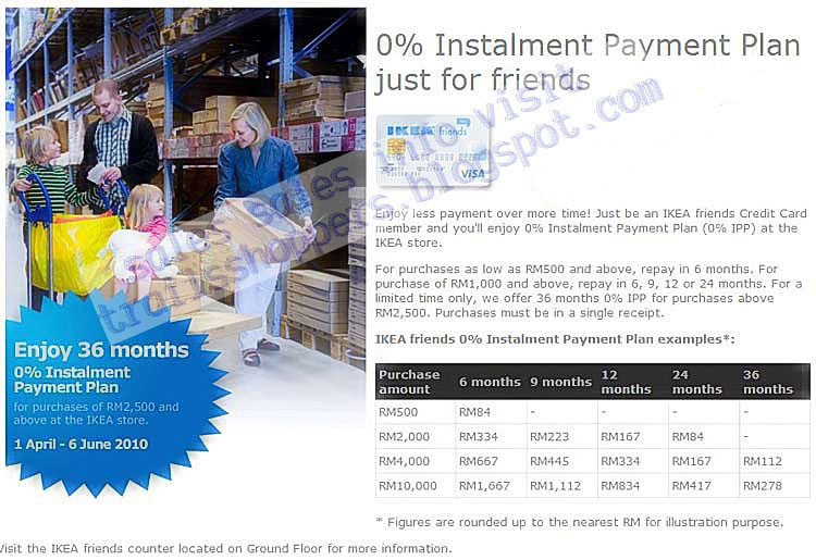 IKEA Friends 0 Installment Payment Plan 1 April 6 June 2010