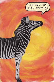 zebra on a colored background