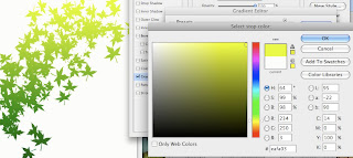 screen shot for a tutorial on adding gradient color