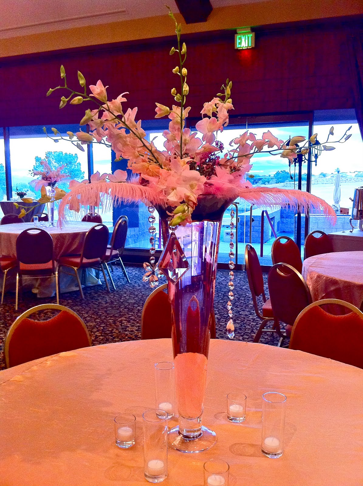 Blush and Bashful Pink Feather Winter Wedding