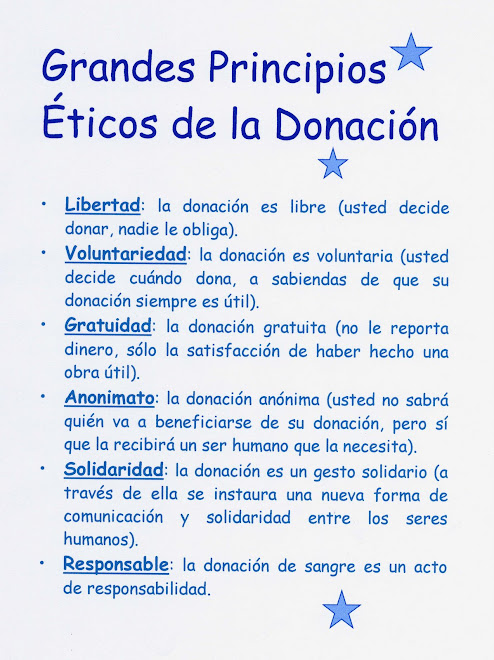 GRANDES PRINCIPIOS ÉTICOS DE LA DONACIÓN
