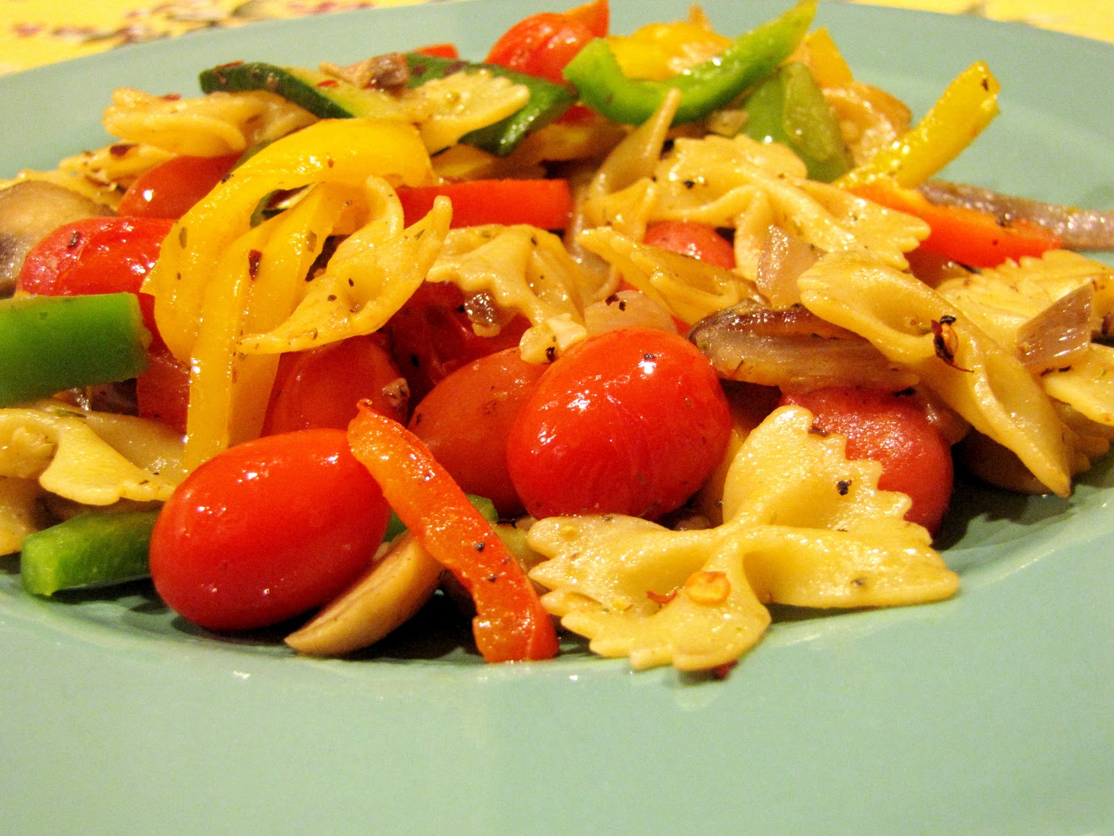 themustardseed...... Pasta with fresh vegetables