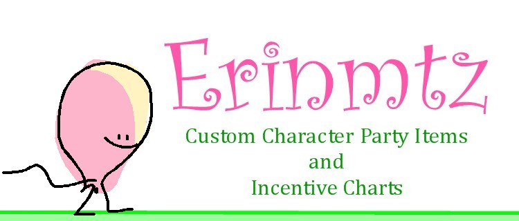 ERINMTZ - Character party items and potty training reward charts!