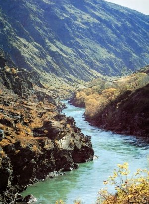 Cromwell Gorge before the Clyde dam.