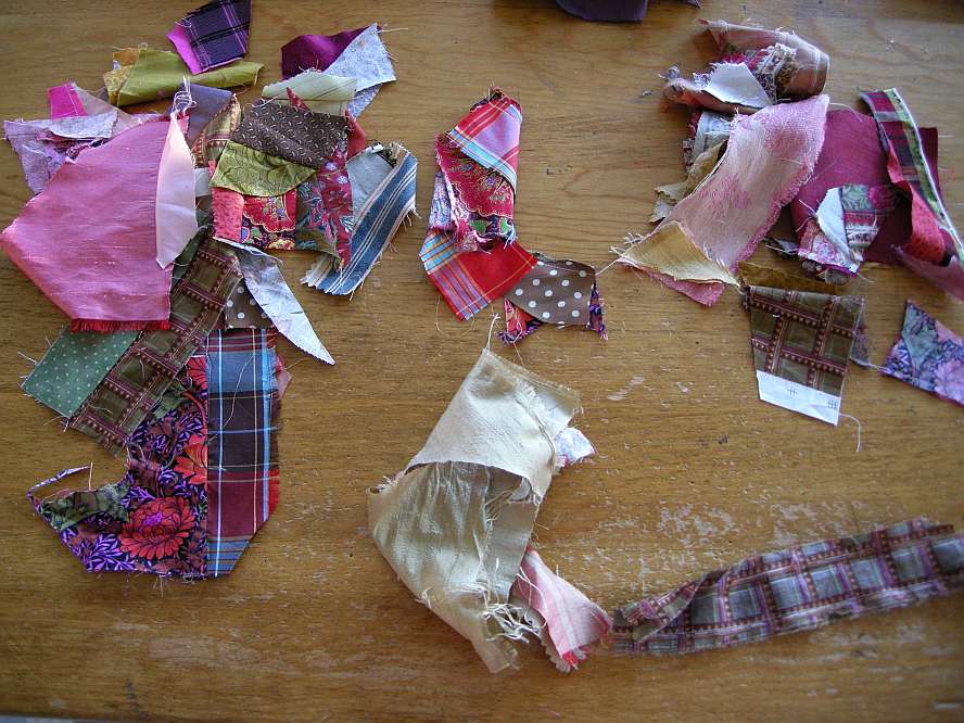 Allie's in Stitches Crazy Crumb Piecing...A Tutorial