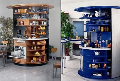 Modern Revolving Circular Kitchen from Compact Concepts