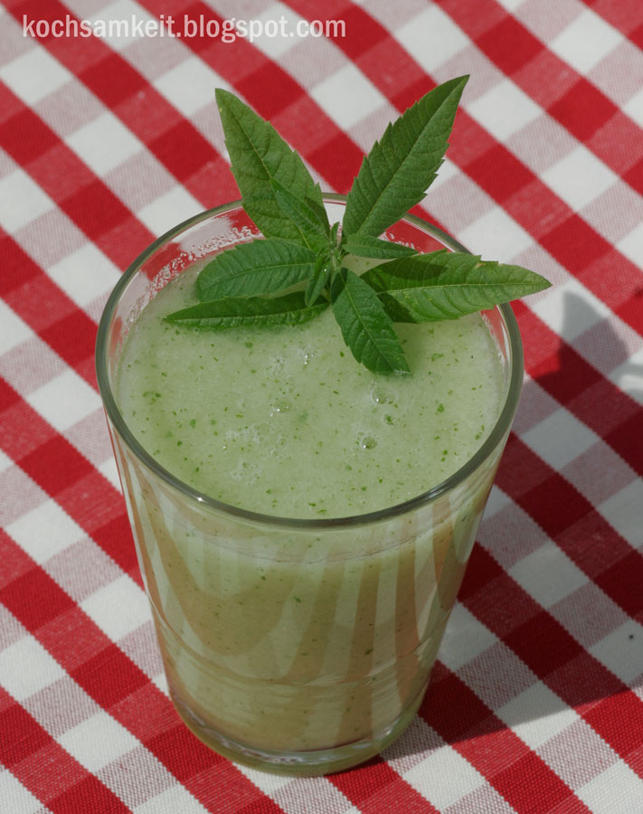 Kochsamkeit: Melonenshake mit Zitronenverbene