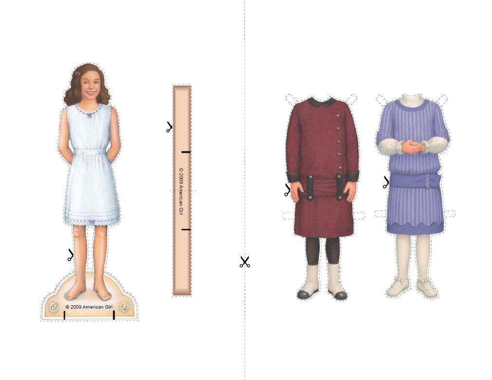 american girl doll paper dolls