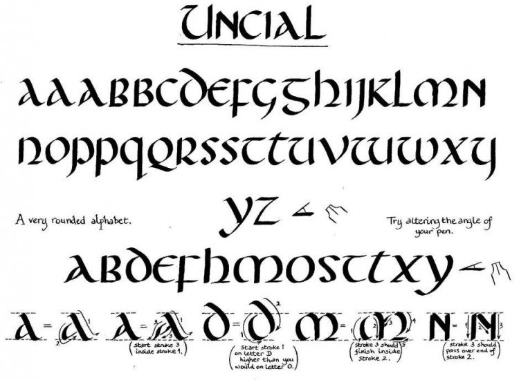 tiponotas: Escritura uncial