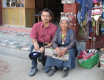 With an Old Lady in Kathmandu, Nepal