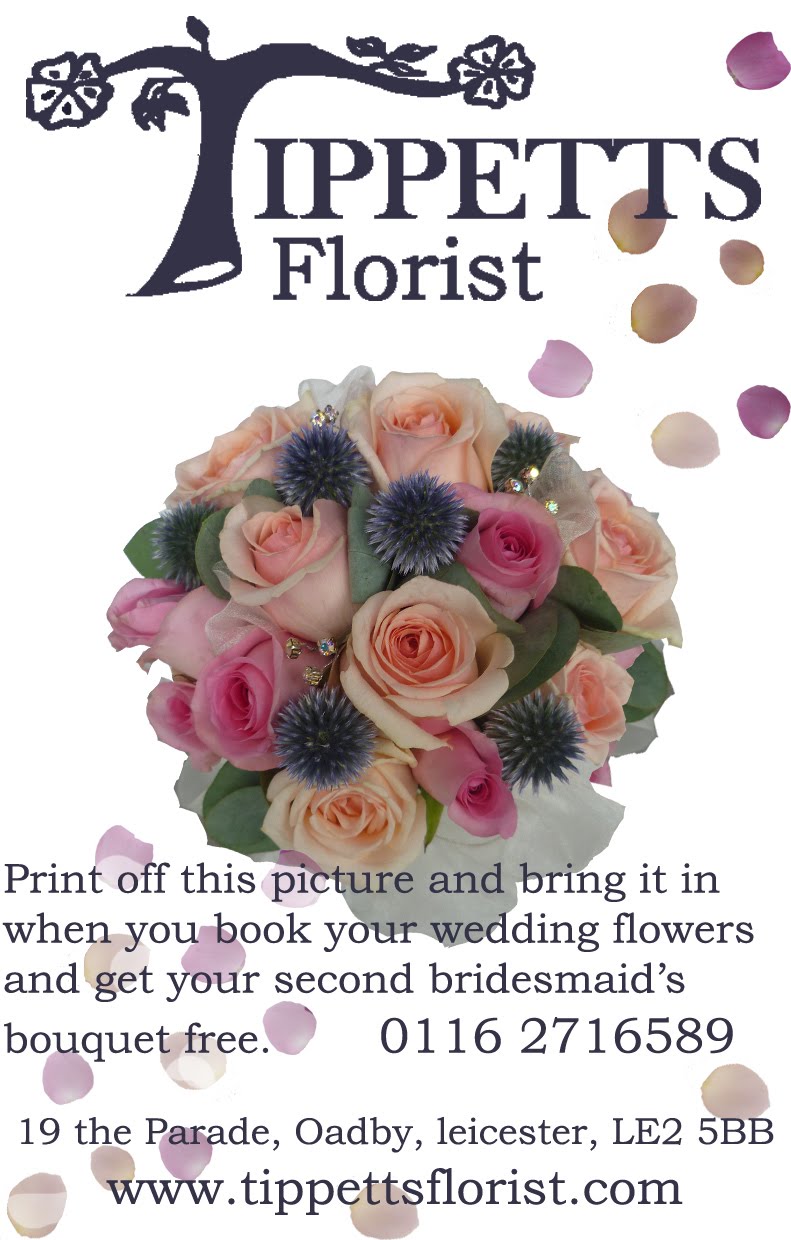 Tippetts Florist Flowers Oadby Wedding offer.